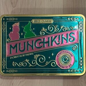 Wicked x Dunkin Munchkins Tin - Green and Pink
